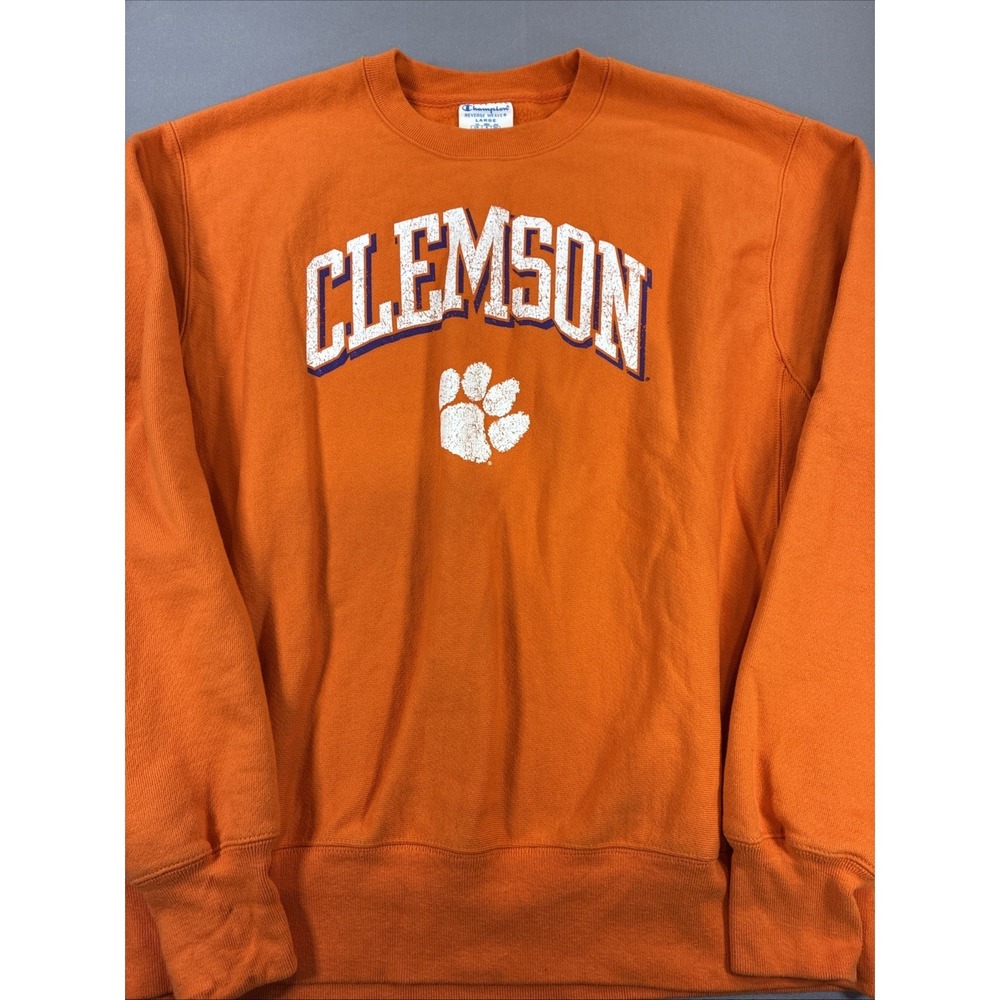 Vintage Champion Reverse Weave Clemson Tigers‎ Collegiate Sweatshirt Large